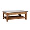 Alaterre Furniture Millwork 48" Wood and Zinc Metal Coffee Table with Shelf AWMW1271Z - alternate 1